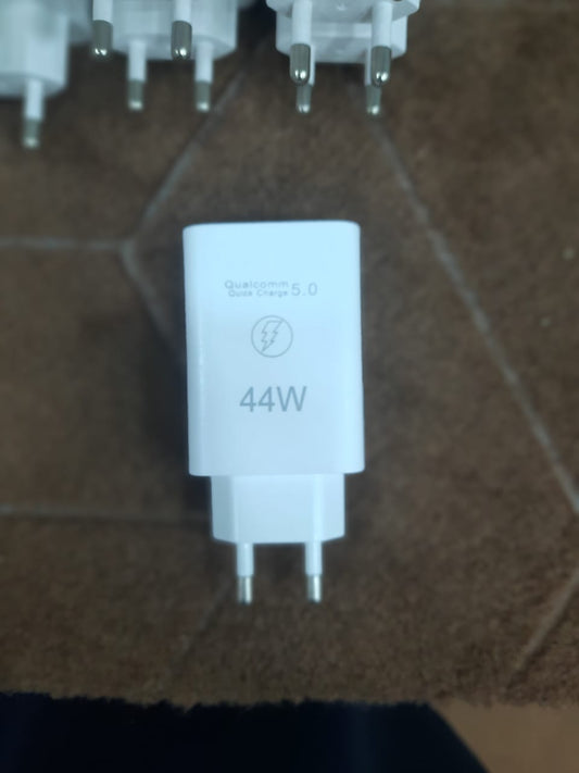 44W Qualcomm Quick Charge 5.0 Fast Charger | Super Fast USB Wall Adapter for Android & iPhone | High Power Travel Charger (2-Pin Plug)