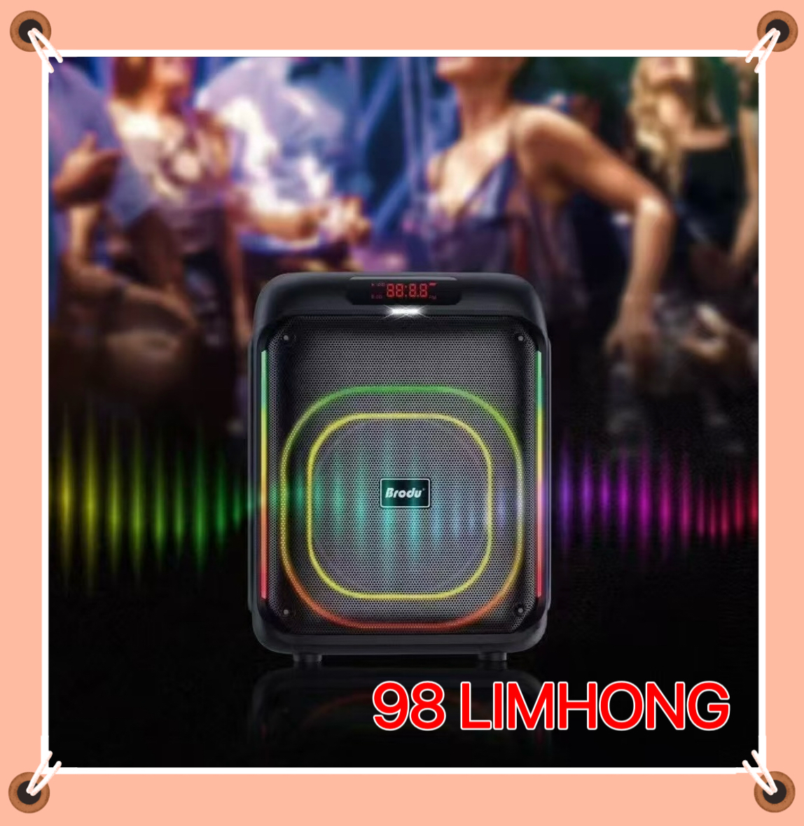 Brodu BTS-2107 iKaraoke Box Professional 8-Inch Portable Bluetooth Speaker