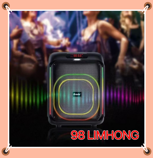 Brodu BTS-2107 iKaraoke Box Professional 8-Inch Portable Bluetooth Speaker