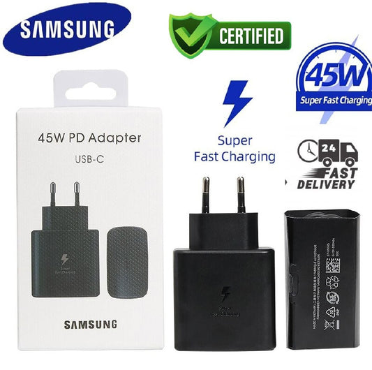 Samsung 45W PD Super Fast Charging Adapter (USB-C Cable Included)
