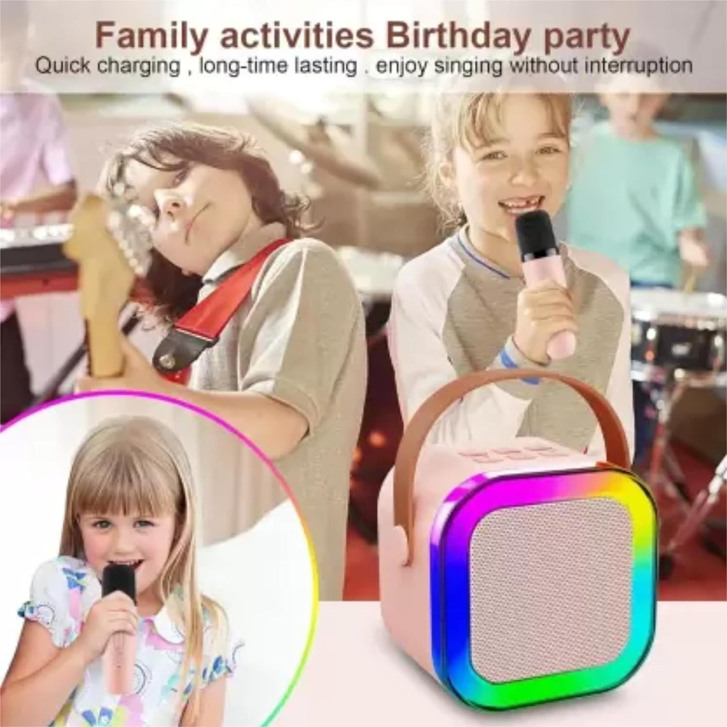 BD120 Portable Bluetooth Speaker with Wireless Mic